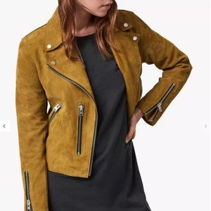 AllSaints | Unlined Suede Leather Biker Moto Jacket